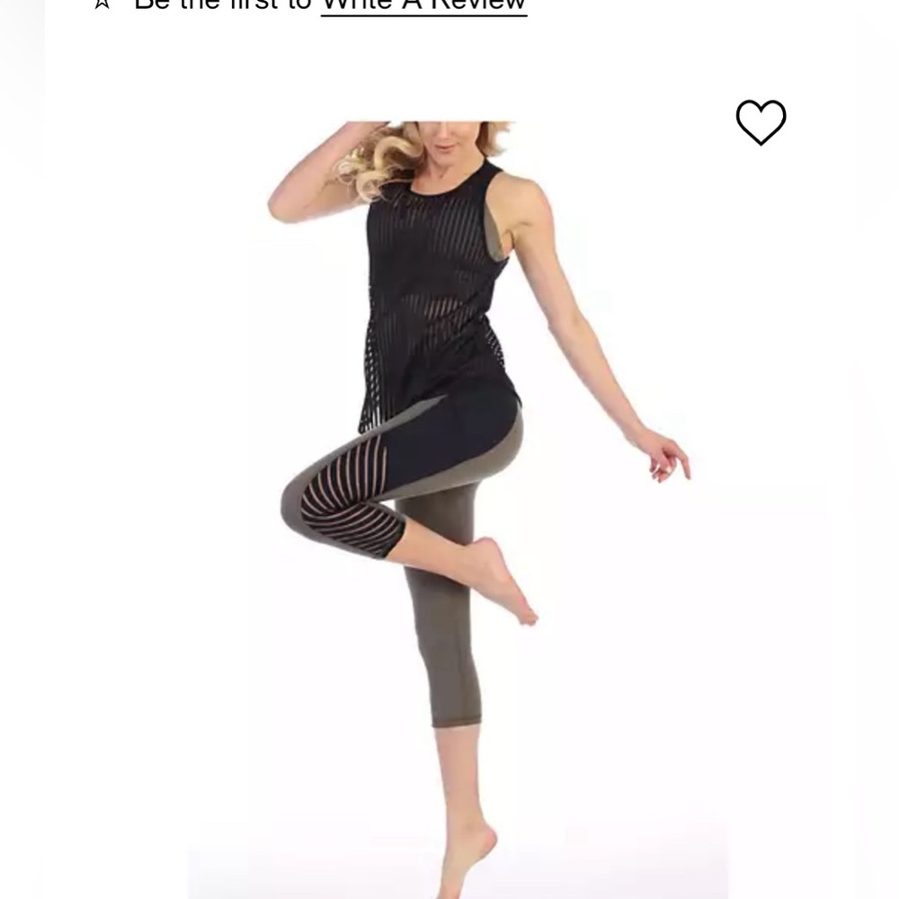 AMERICA FITNESS COUTURE NWT black mesh Get Twisted tank top